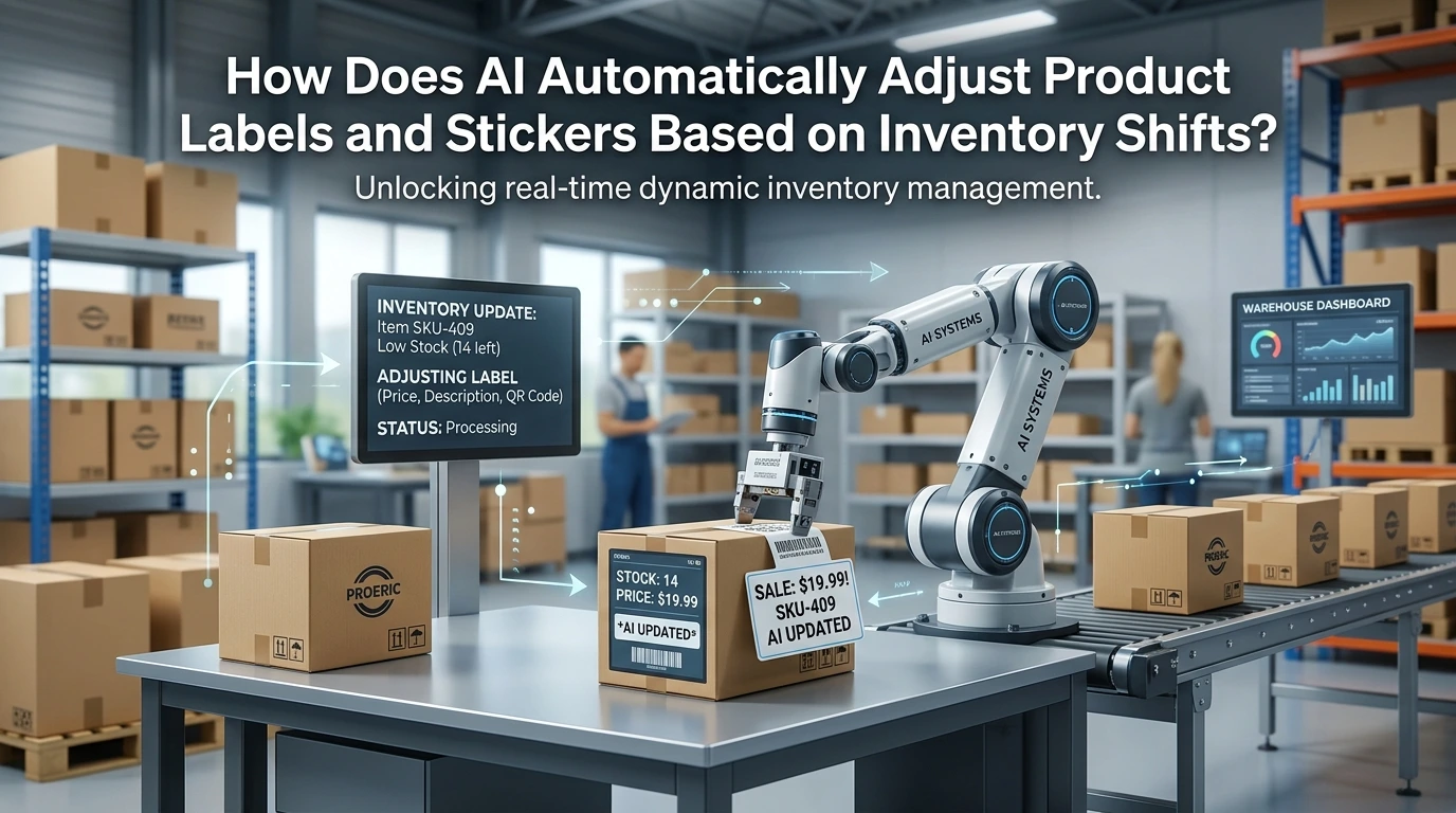 How to automatically adjust product labels and stickers based on inventory shifts and real-time demand